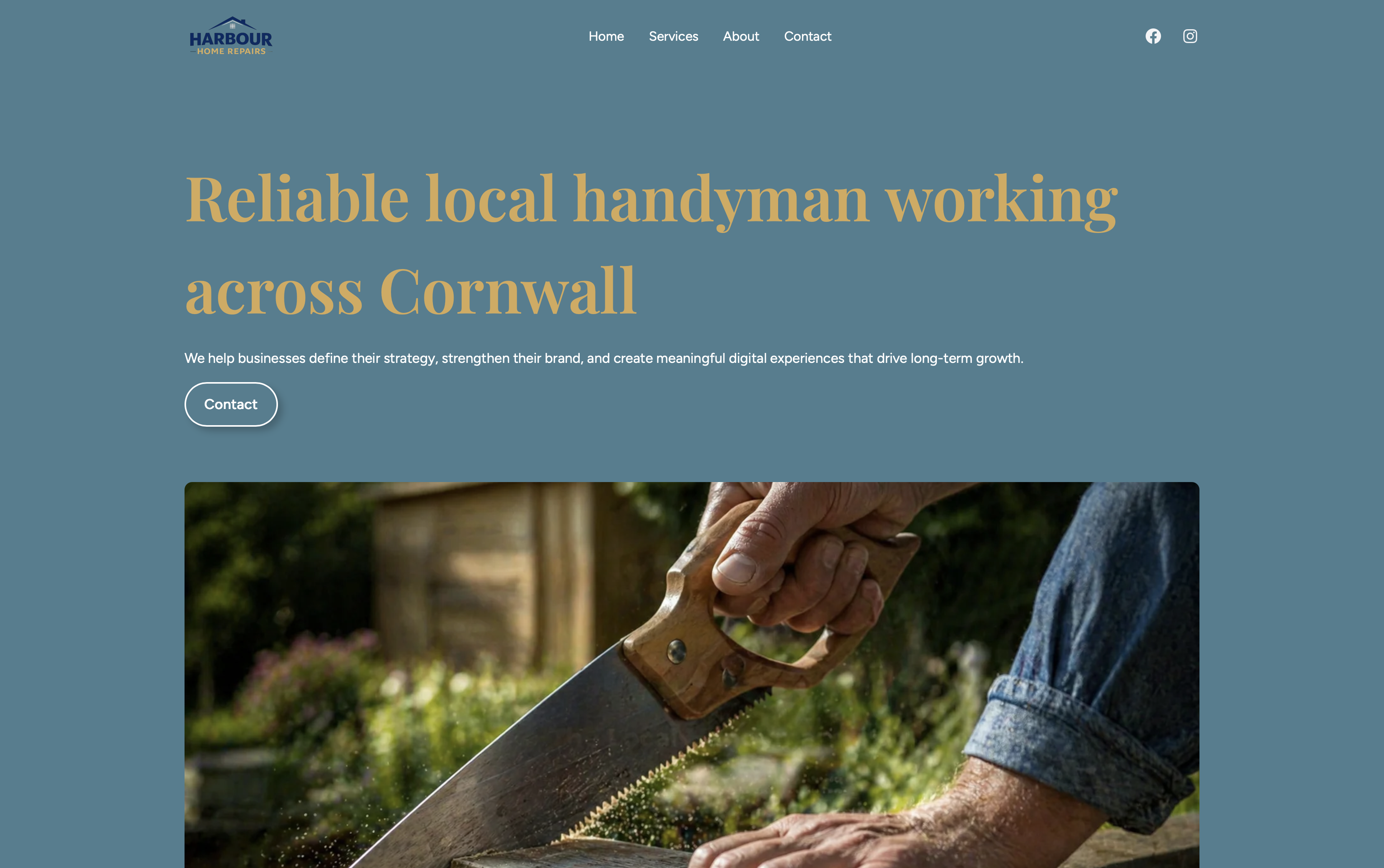 Harbour Handyman website screenshot